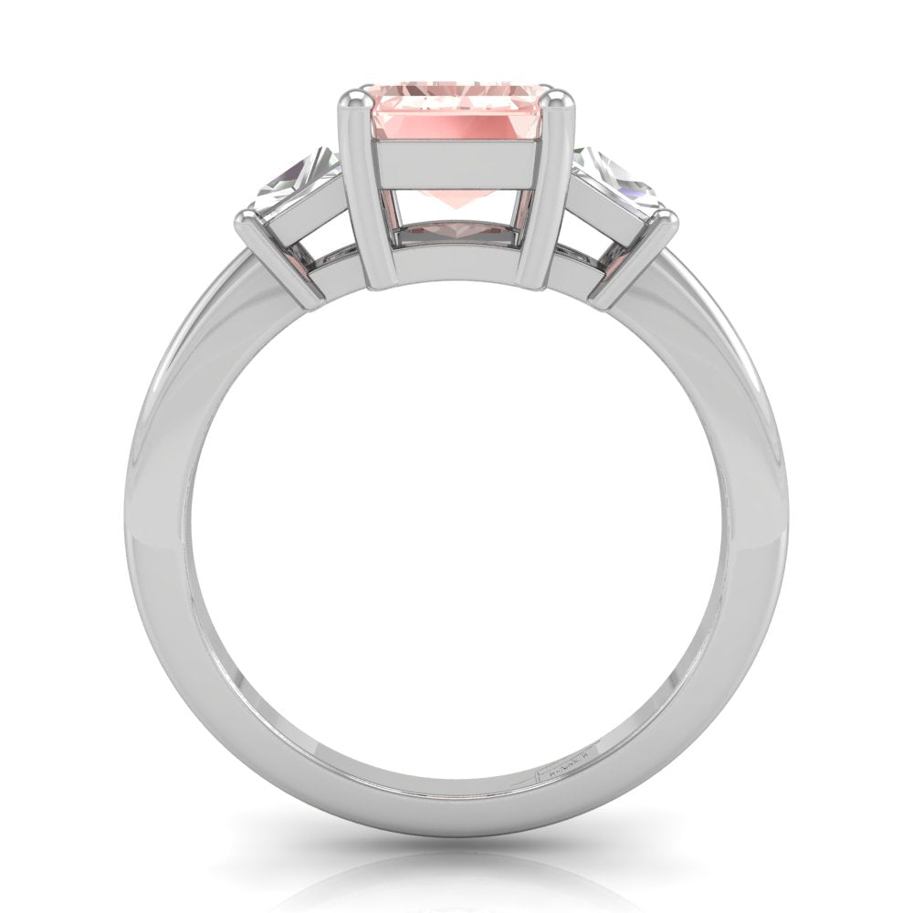 vimg:FJ2421|18K Trilogy Radiant Diamond Ring — FRONT