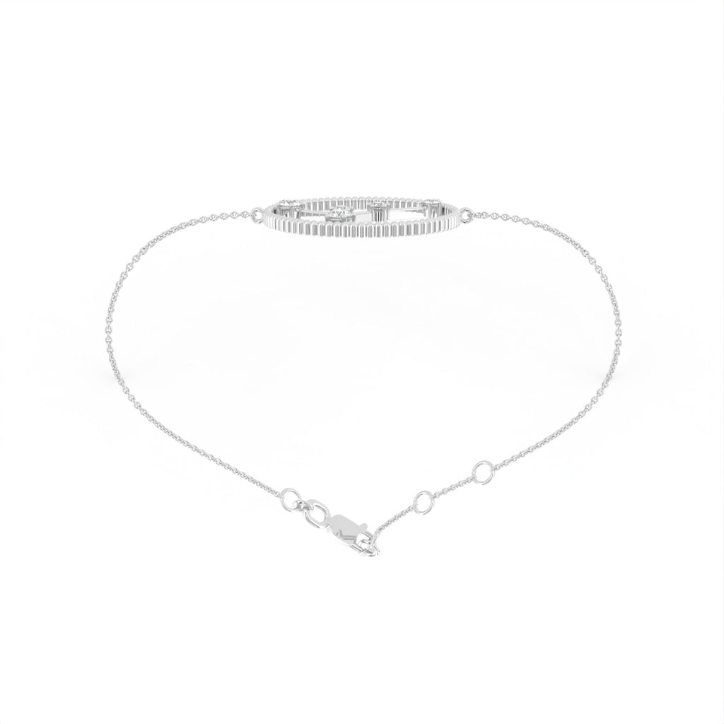 18K Cancer Constellation Diamond Bracelet — FRONT