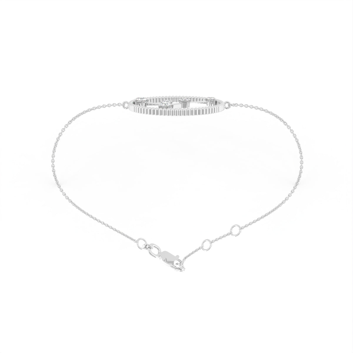 18K Cancer Constellation Diamond Bracelet — FRONT