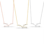 18K Yellow Gold Constellation Round Diamond Pendant — 3 COLOR