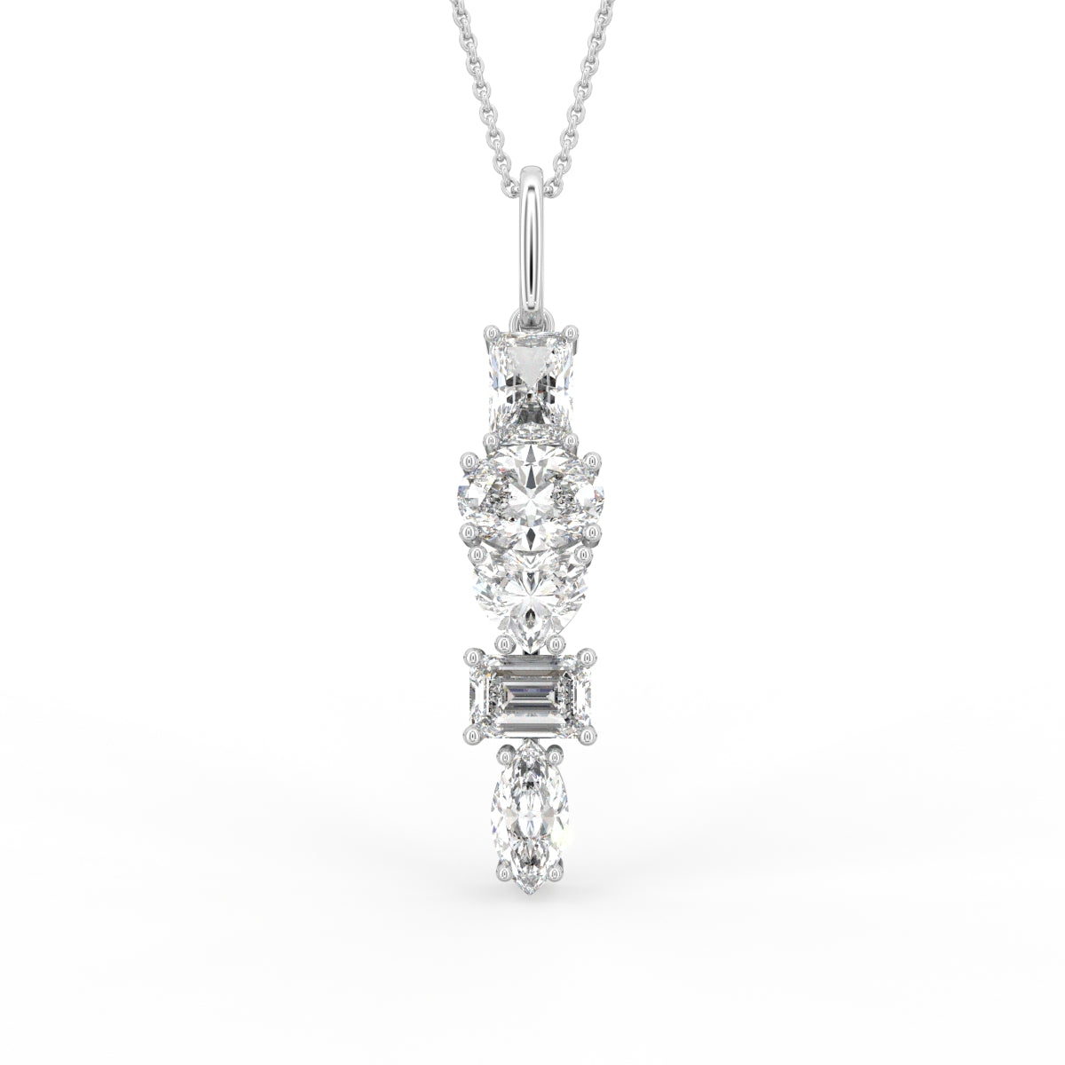 vimg:FJ5954|vimg:FJ5979|18K Oval Diamond Pendant — FRONT