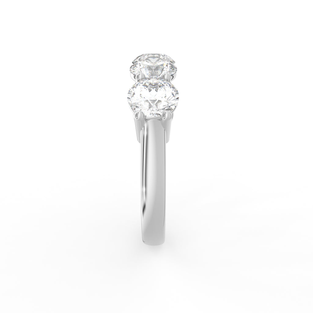 18K Eternity Round Diamond Ring — SIDE