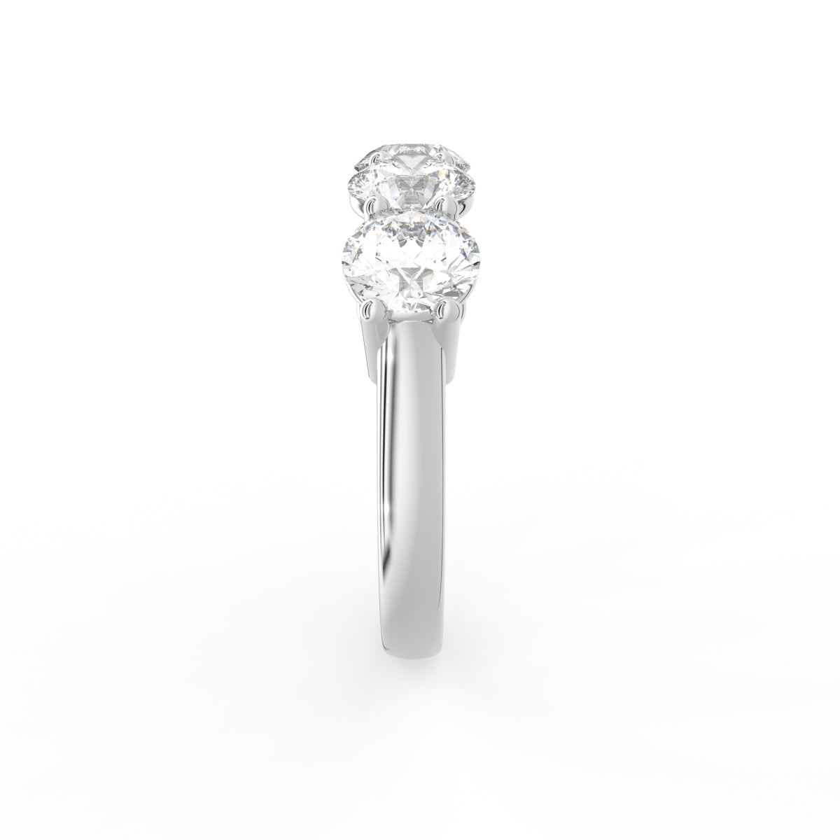 18K Eternity Round Diamond Ring — SIDE