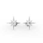 18K Starburst Diamond Earrings — TOP
