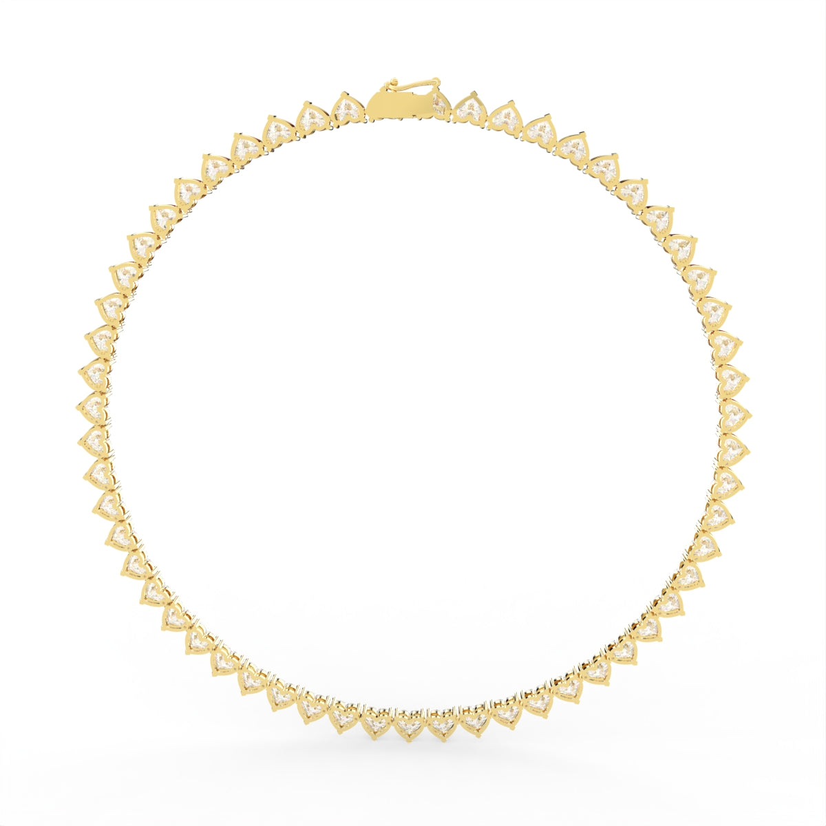 Sterling Silver Diamond Necklace — FRONT/BACK