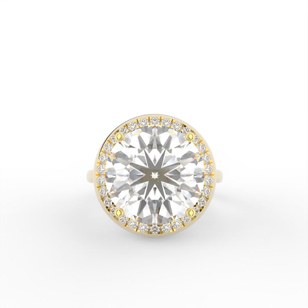 Sterling Silver Round Diamond Ring — TOP