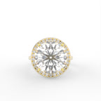 Sterling Silver Round Diamond Ring — TOP