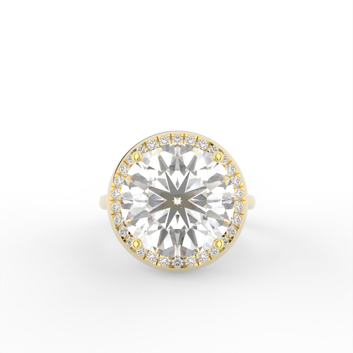 Sterling Silver Round Diamond Ring — TOP