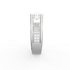 18K Solitaire Oval Diamond Ring — SIDE