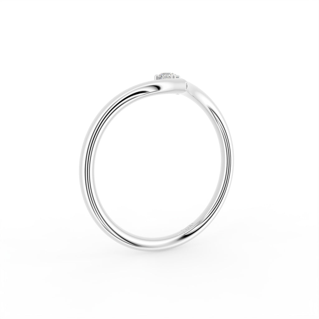 18K Solitaire Diamond Ring — 3D VIEW