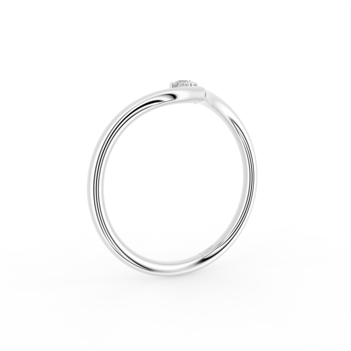 18K Solitaire Diamond Ring — 3D VIEW