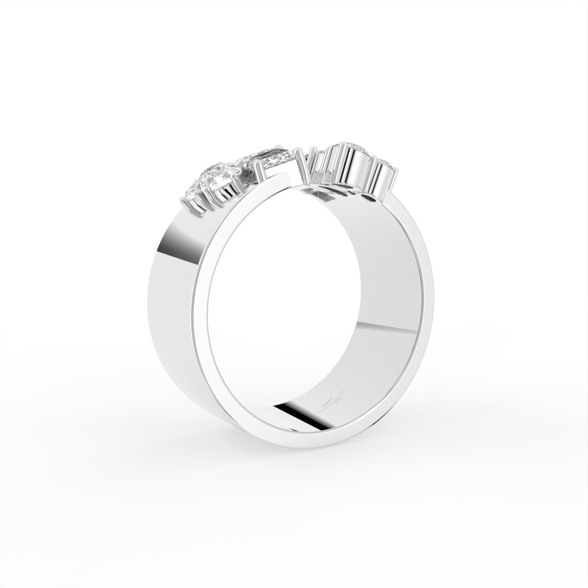 18K Bespoke Diamond Ring — 3D VIEW