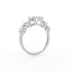 18K Solitaire Oval Diamond Engagement Ring — 3D VIEW