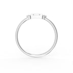 18K Rose Gold Baguette Diamond Promise Ring — FRONT