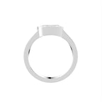 18K Bespoke Oval Bezel Diamond Ring — FRONT