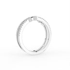 18K Bespoke Pave Diamond Band Ring — 3D VIEW