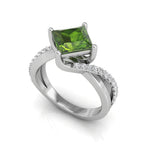 vimg:FJ1359|18K Princess Diamond Solitaire Engagement Ring — 3D VIEW
