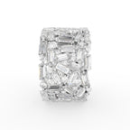 18K White Gold Baguette Diamond Ring — SIDE