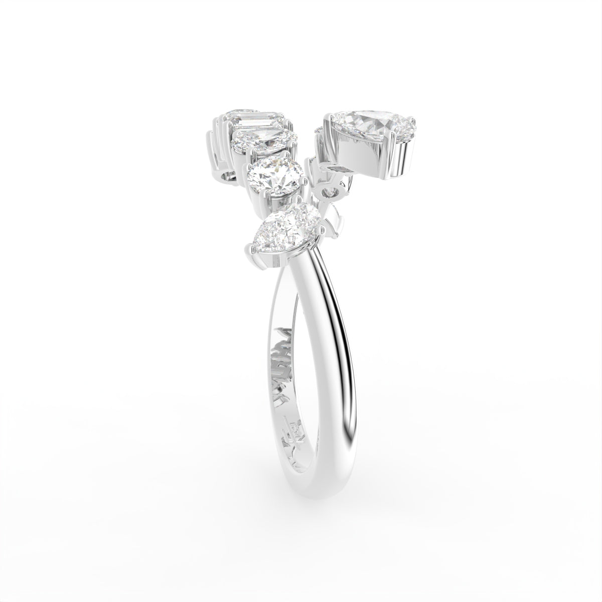 18K Bespoke Diamond Ring — SIDE