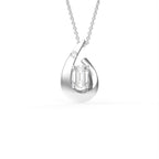 18K Bespoke Emerald Diamond Pendant — FRONT