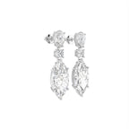 18K Three-Tier Diamond Drop Earrings — 3D VIEW