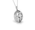 18K Bespoke Geometric Diamond Pendant — RIGHT