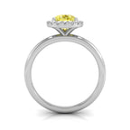 vimg:FJ1768|18K Halo Pear Diamond Engagement Ring — FRONT