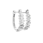 18K Baguette Diamond Hoop Earrings — 3D VIEW