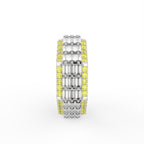 18K White Gold Baguette Diamond Ring — SIDE