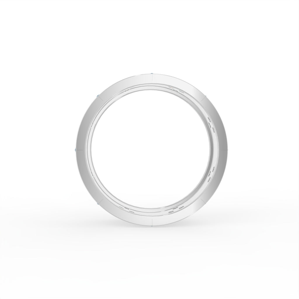 Sterling Silver Diamond Ring — FRONT/BACK