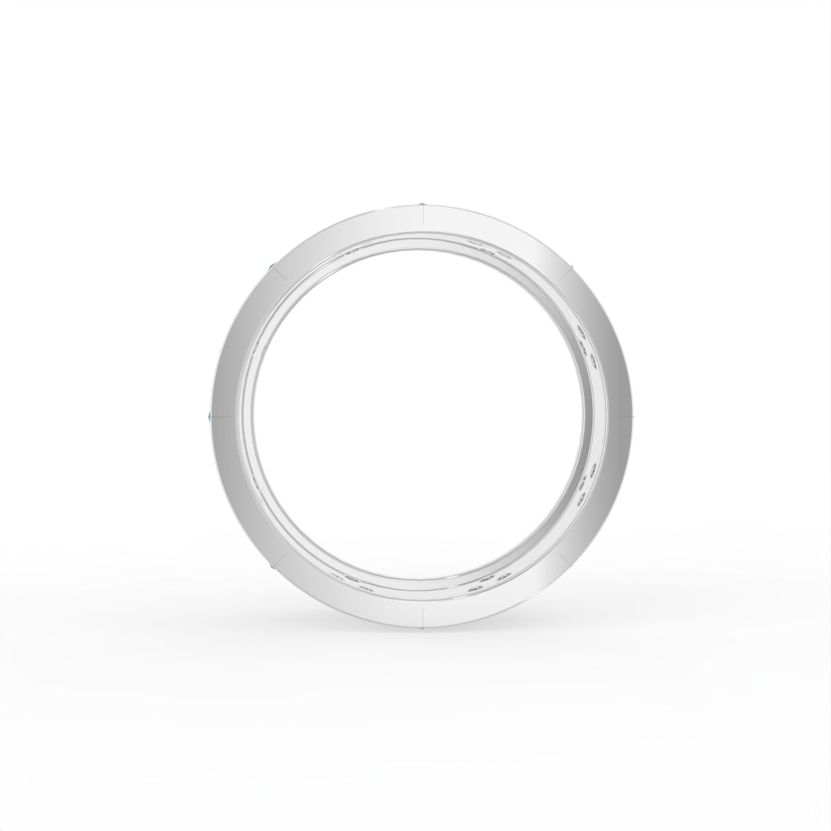 Sterling Silver Diamond Ring — FRONT/BACK