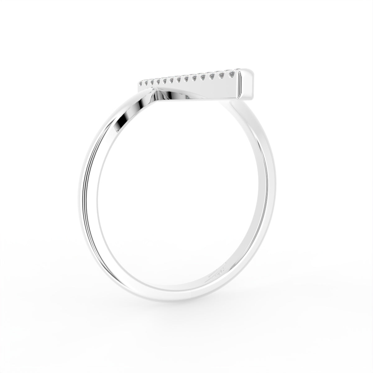 18K Bespoke Diamond Ring — 3D VIEW