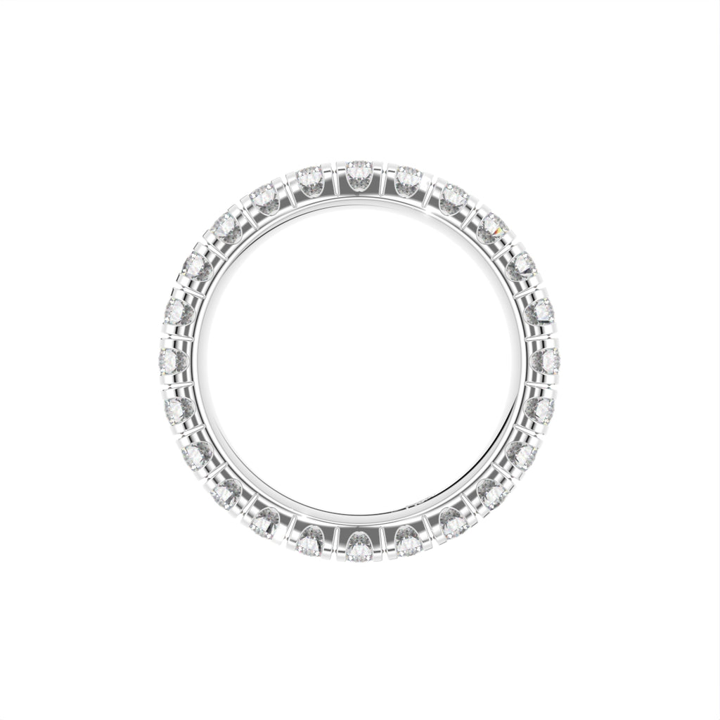 14K Full Eternity Diamond Ring — FRONT