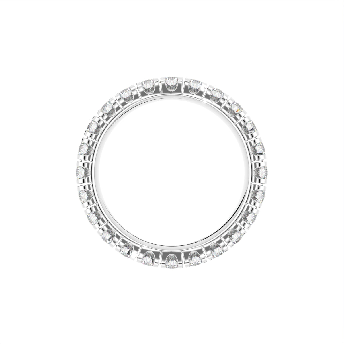14K Full Eternity Diamond Ring — FRONT