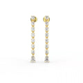 18K Round Pear Drop Diamond Earrings — TOP