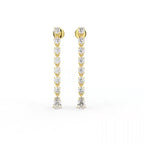18K Round Pear Drop Diamond Earrings — TOP