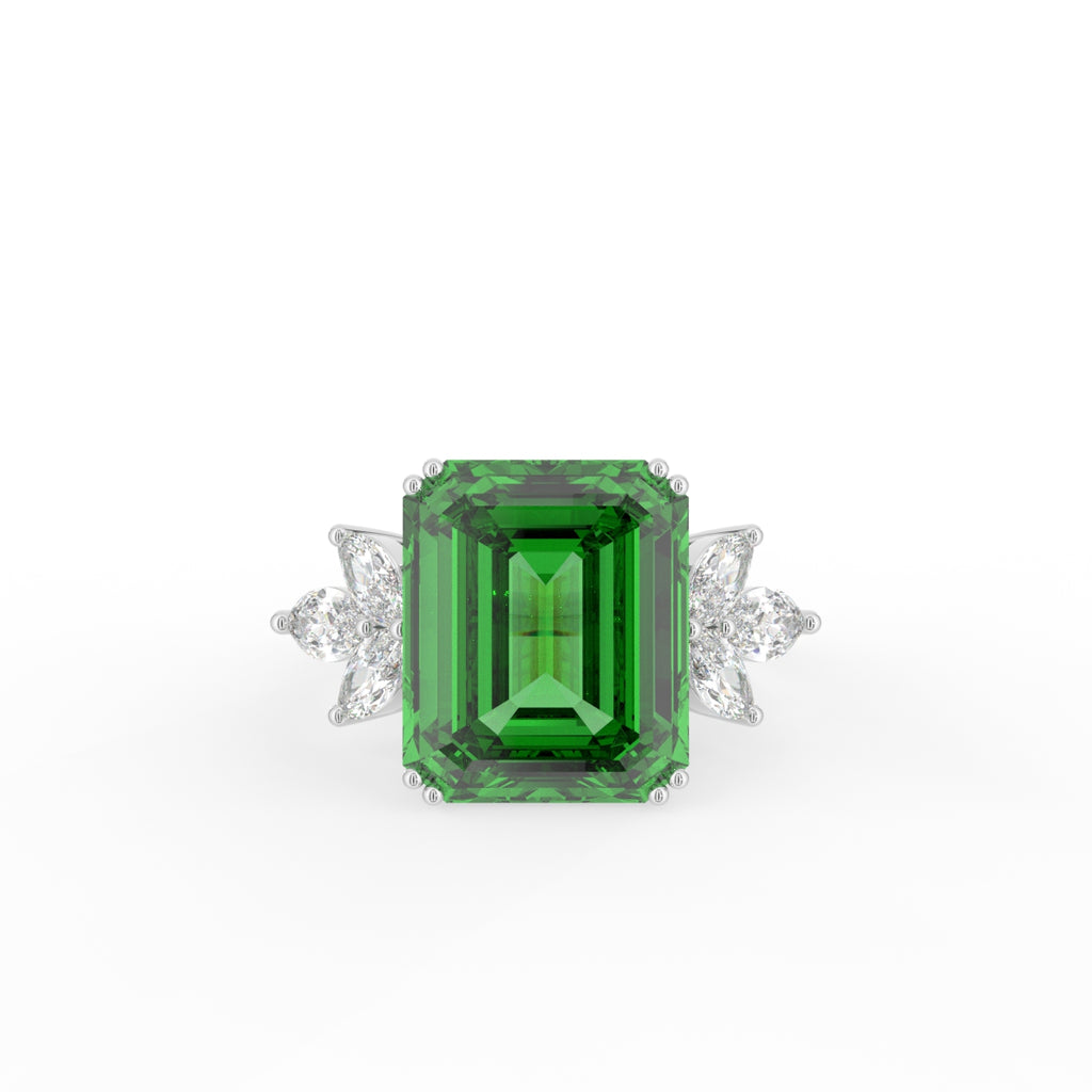 18K Solitaire Marquise Diamond Ring — TOP
