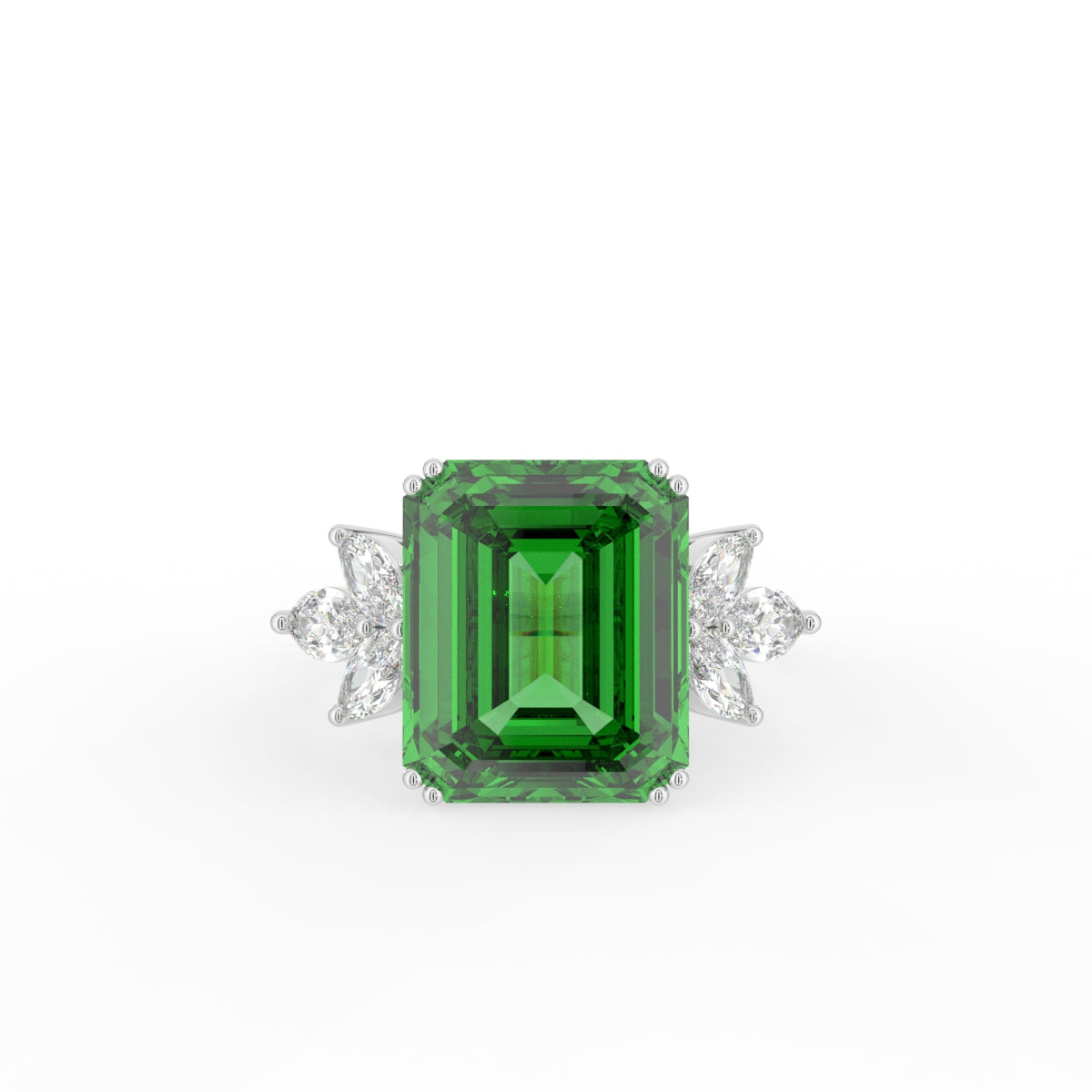 18K Solitaire Marquise Diamond Ring — TOP