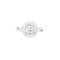18K Halo Round Diamond Engagement Ring — TOP