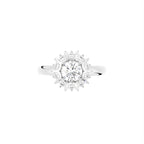 18K Halo Round Diamond Engagement Ring — TOP