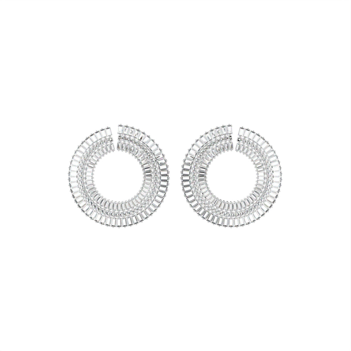 18K Baguette Diamond Bespoke Earrings — TOP