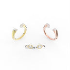 Sterling Silver Diamond Ring — 3 COLOR
