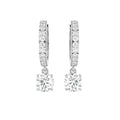 18K Round Drop Diamond Earrings — TOP