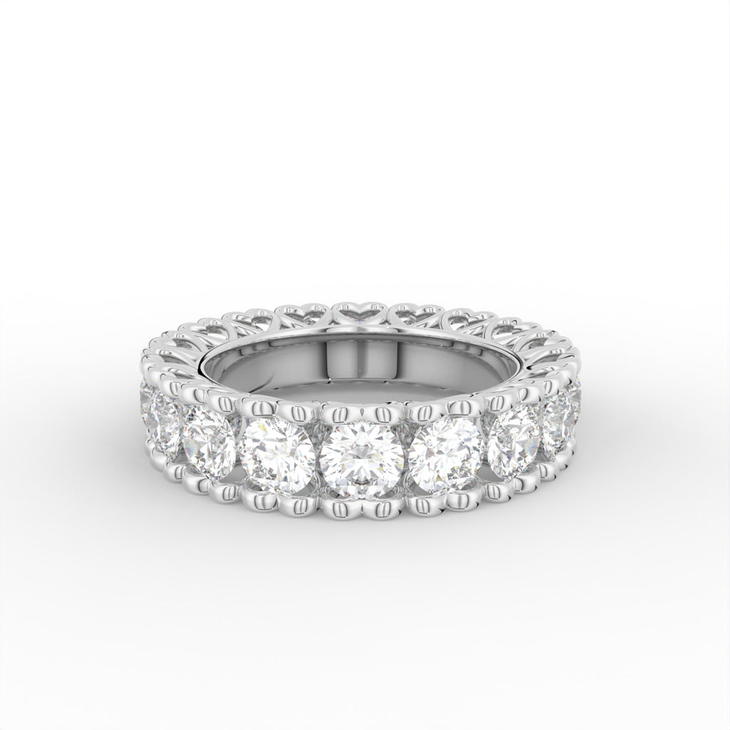Sterling Silver Round Diamond Ring — TOP