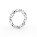 18K White Gold Eternity Heart Diamond Ring — 3D VIEW