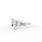 18K Butterfly Diamond Ring — TOP