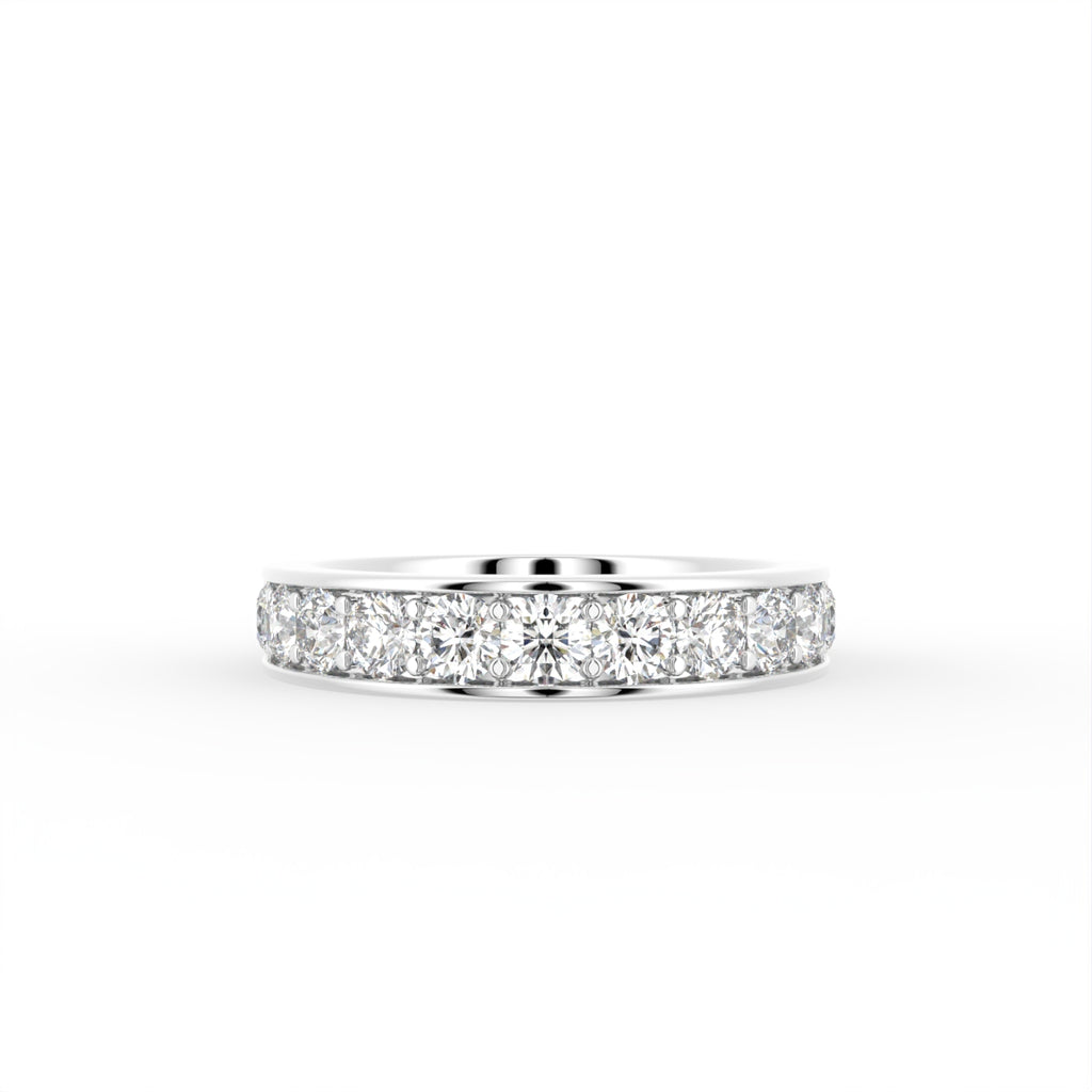 18K Eternity Round Diamond Ring — TOP
