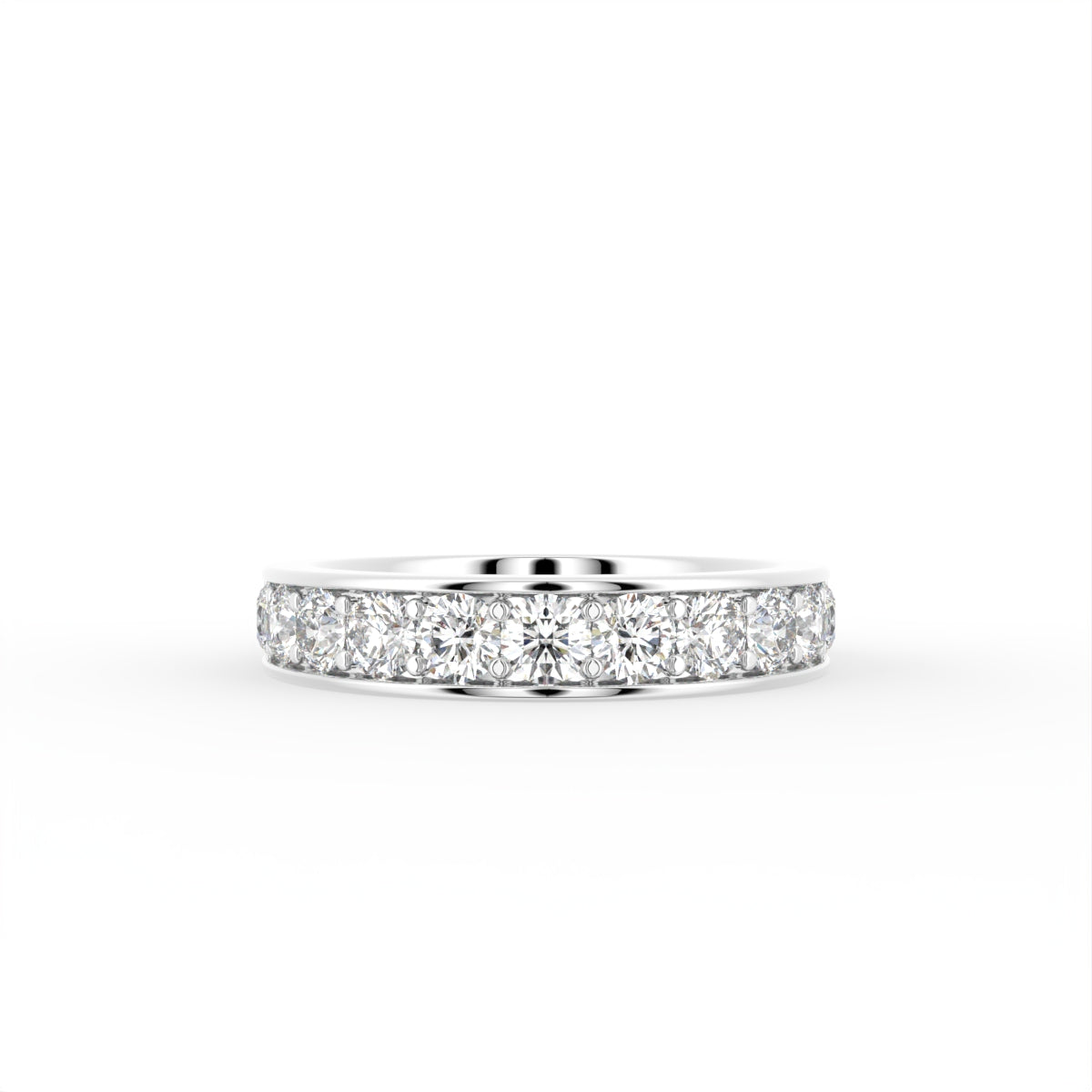 18K Eternity Round Diamond Ring — TOP