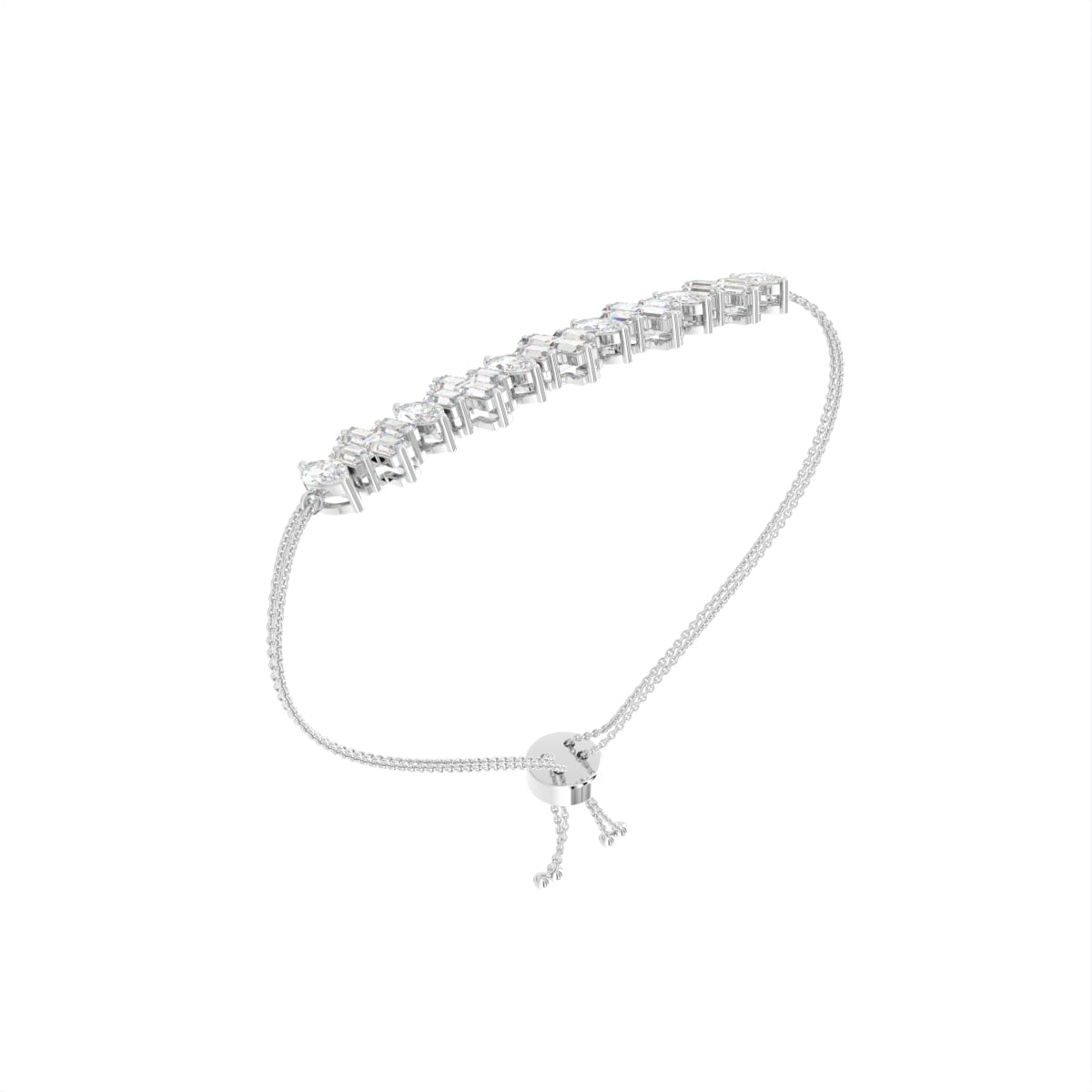 18K Gold Marquise Diamond Bracelet — 3D VIEW