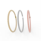 Sterling Silver Diamond Bracelet — 3 COLOR